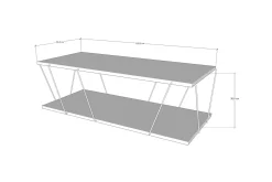 Ljusfors Soffbord 120 cm med Förvaring Hylla