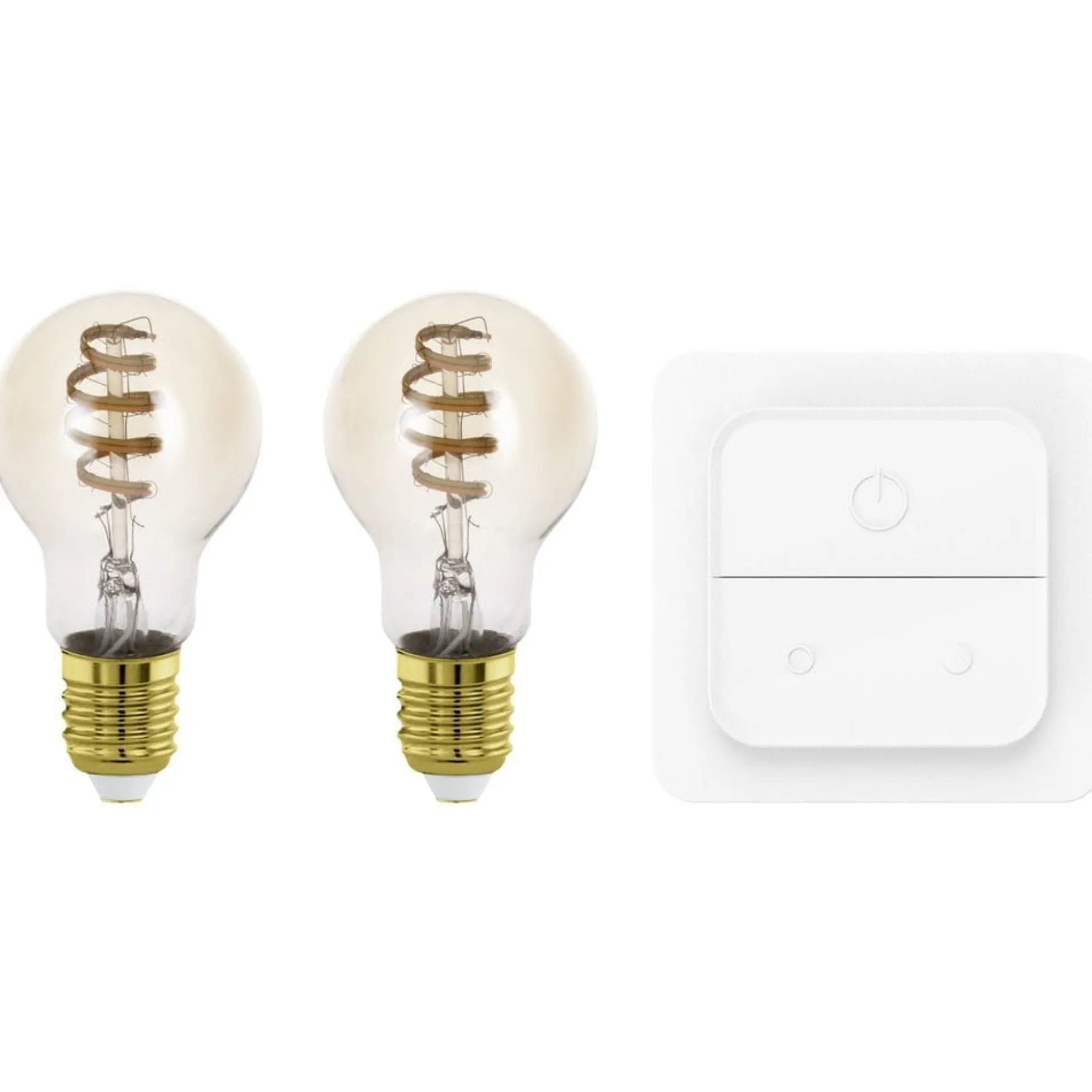 Ljuskälla 2xLM-ZIG-CCT E27 A60 4,9W Amber + Brytare