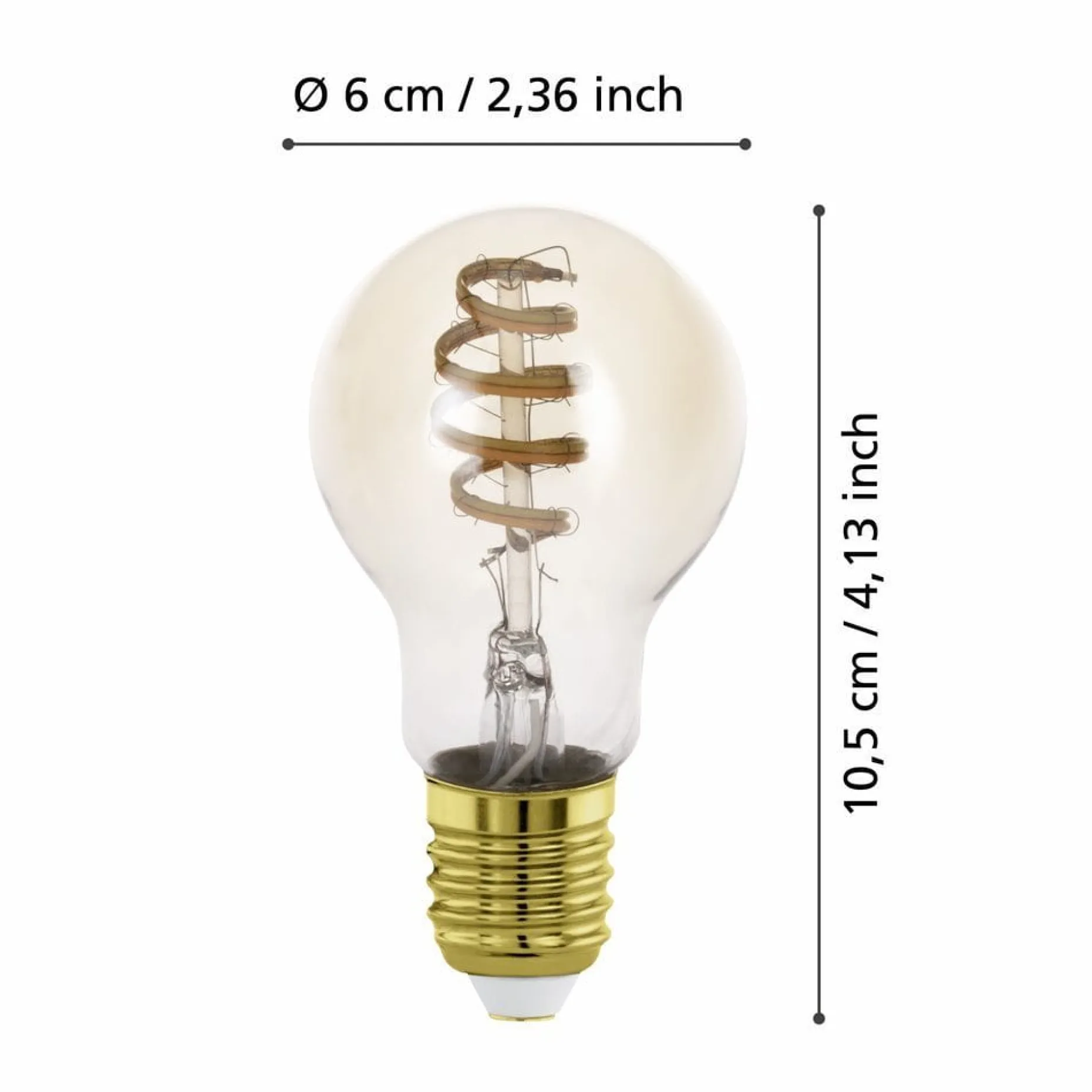Ljuskälla 2xLM-ZIG-CCT E27 A60 4,9W Amber + Brytare