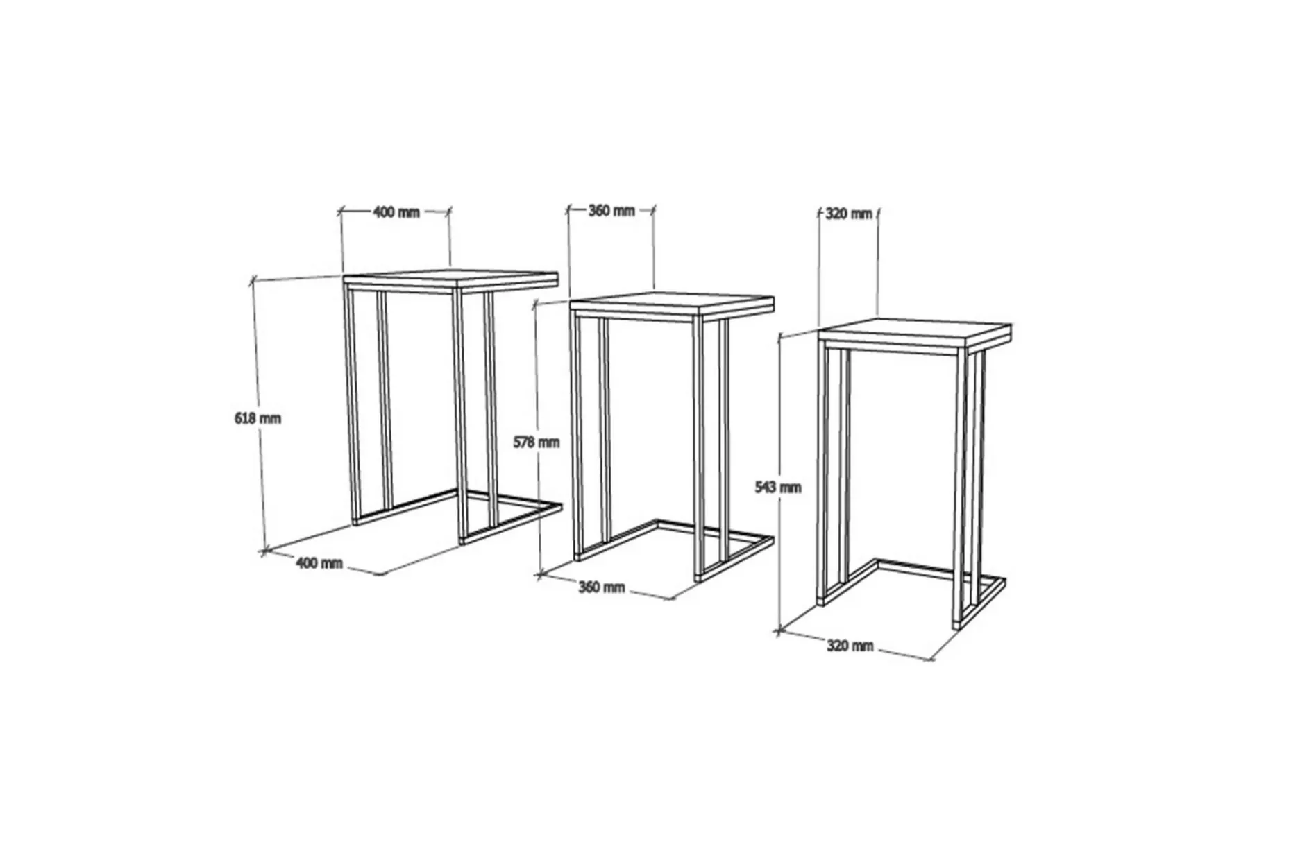 Lofita Satsbord 40x61,8x40 cm