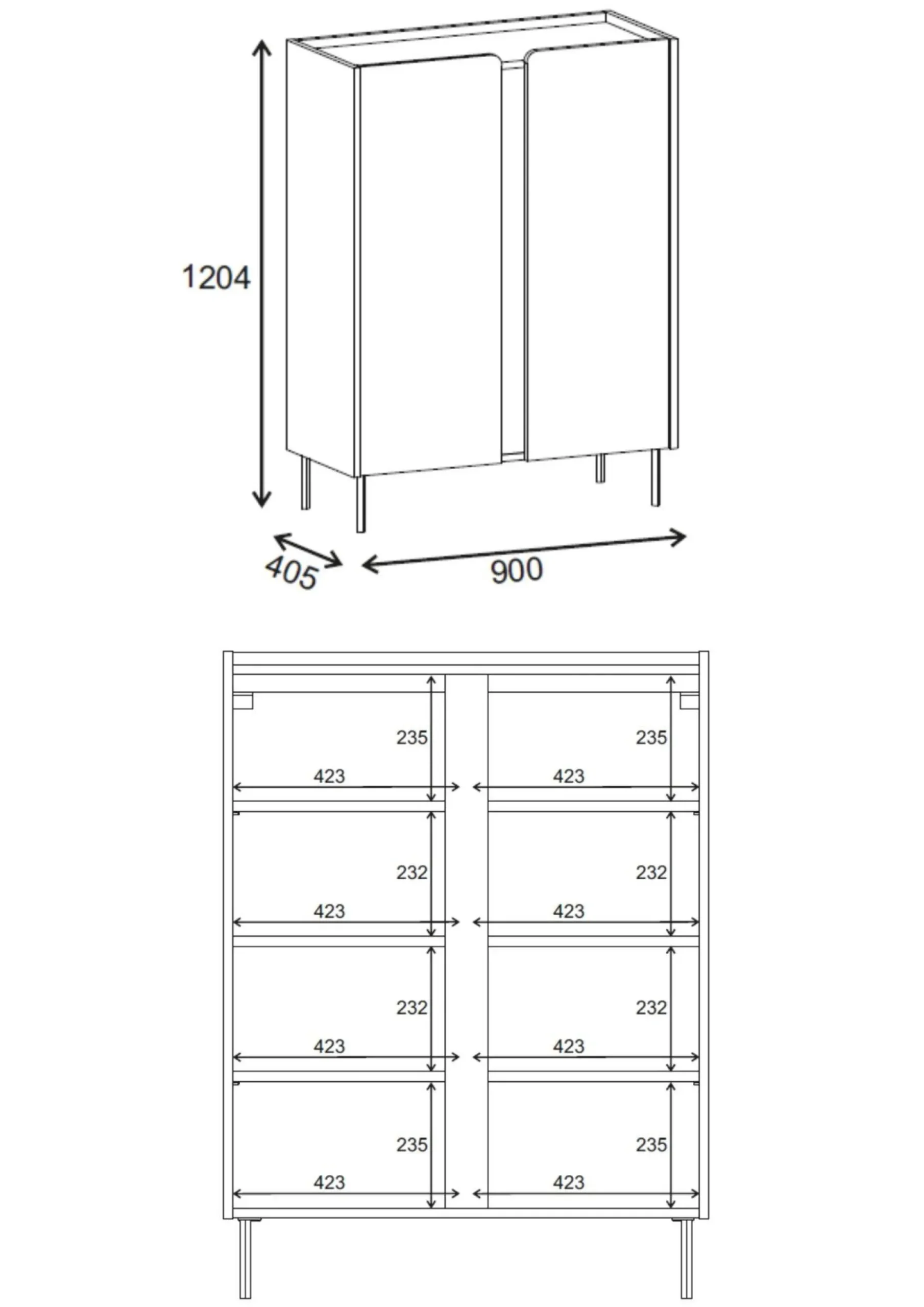 Lomar Sideboard 90x120,4x40,5 cm