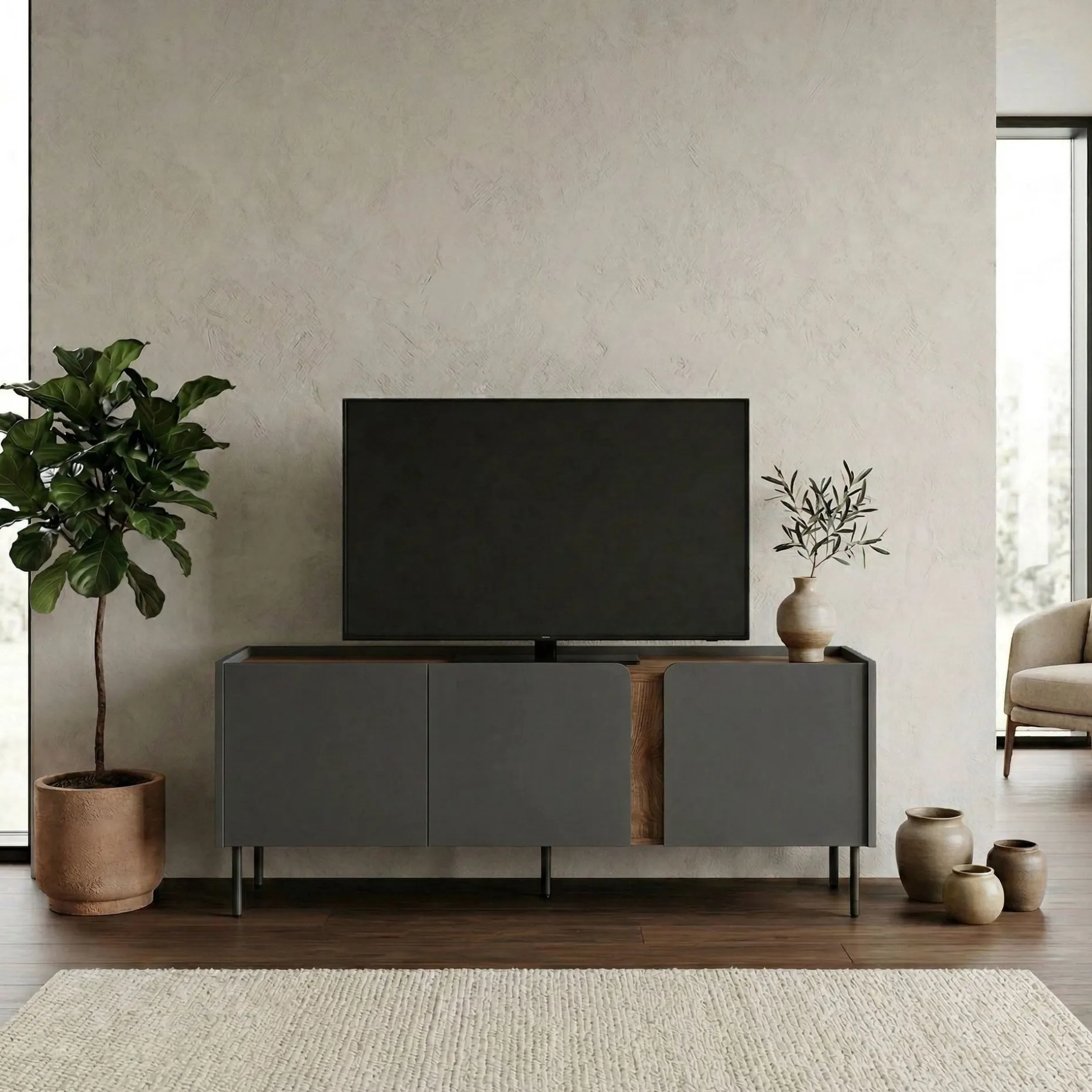 Lomar TV-bänk 140x53,9x35,5 cm