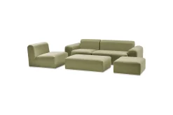 Loungegrupp Battifollo Grön/Vit