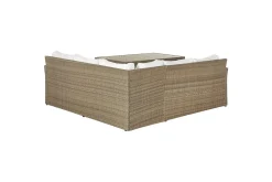 Loungegrupp med bord Bardi Vit/brun