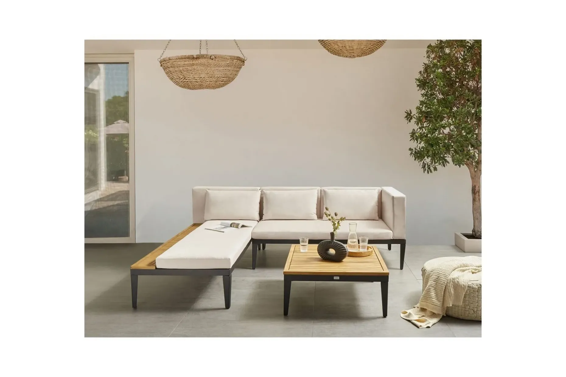 Loungegrupp med bord Bracciano 3-Sits