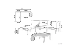 Loungegrupp med bord Bracciano 3-Sits