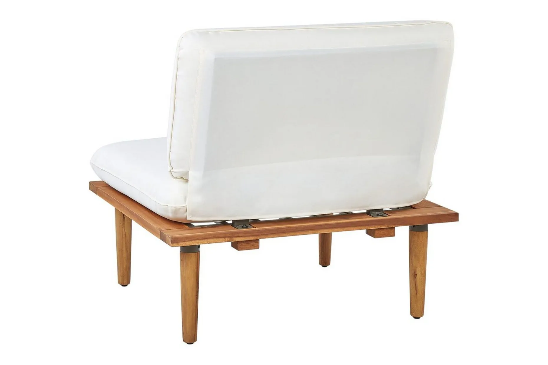 Loungegrupp med bord Frascati Vit/ljust trä, 4-Sits