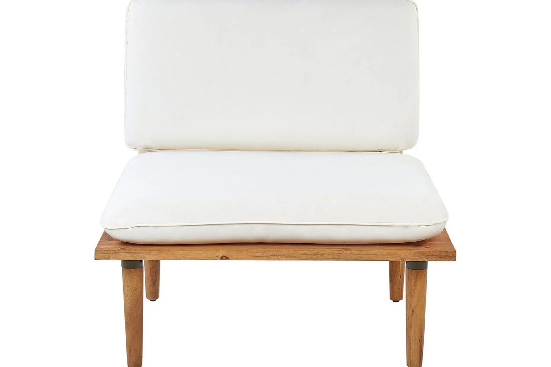 Loungegrupp med bord Frascati Vit/ljust trä, 4-Sits