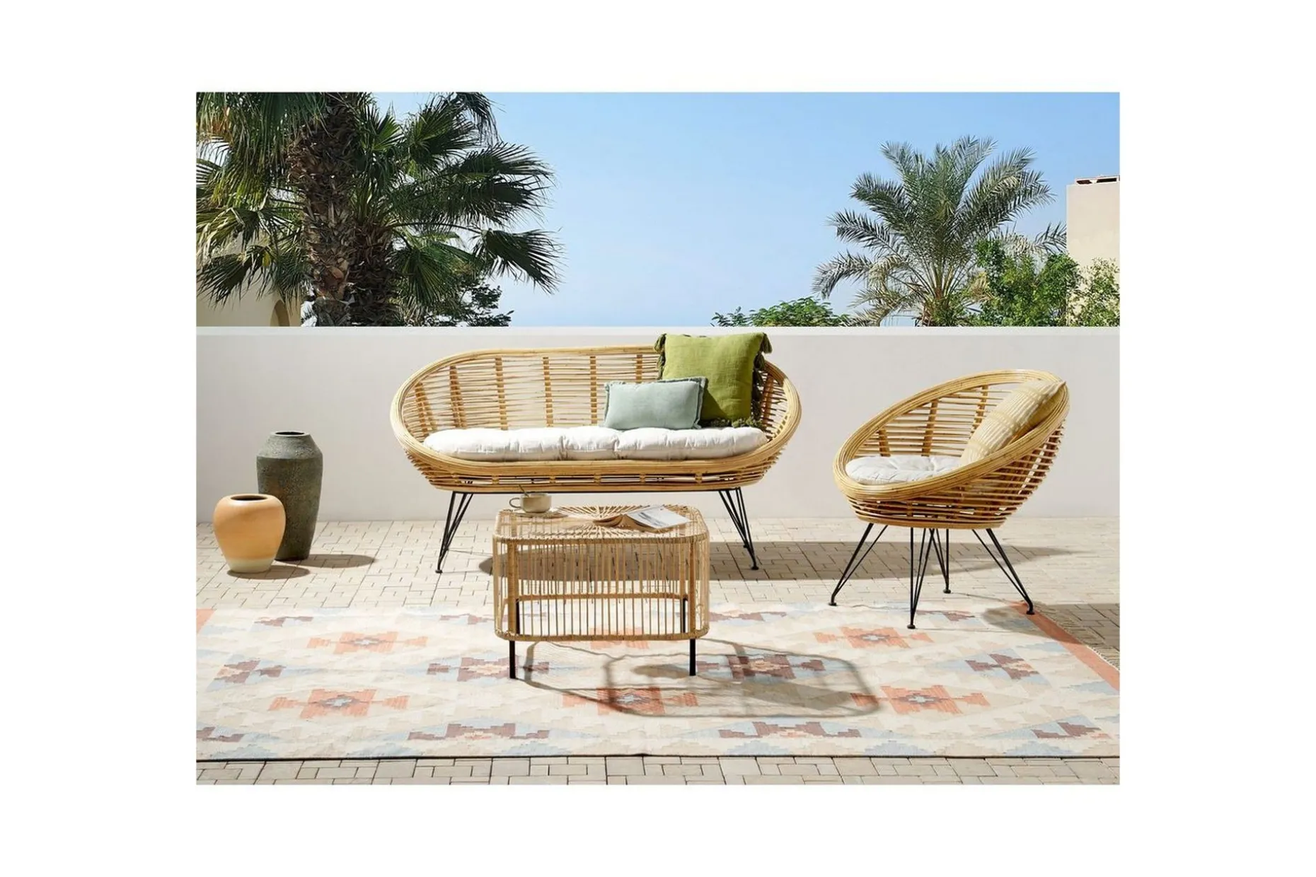 Loungegrupp med bord Maratea/Cesenatico 3-Sits