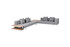 Loungegrupp med bord Missanello Grå/vit