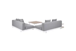Loungegrupp med bord Missanello Grå/vit