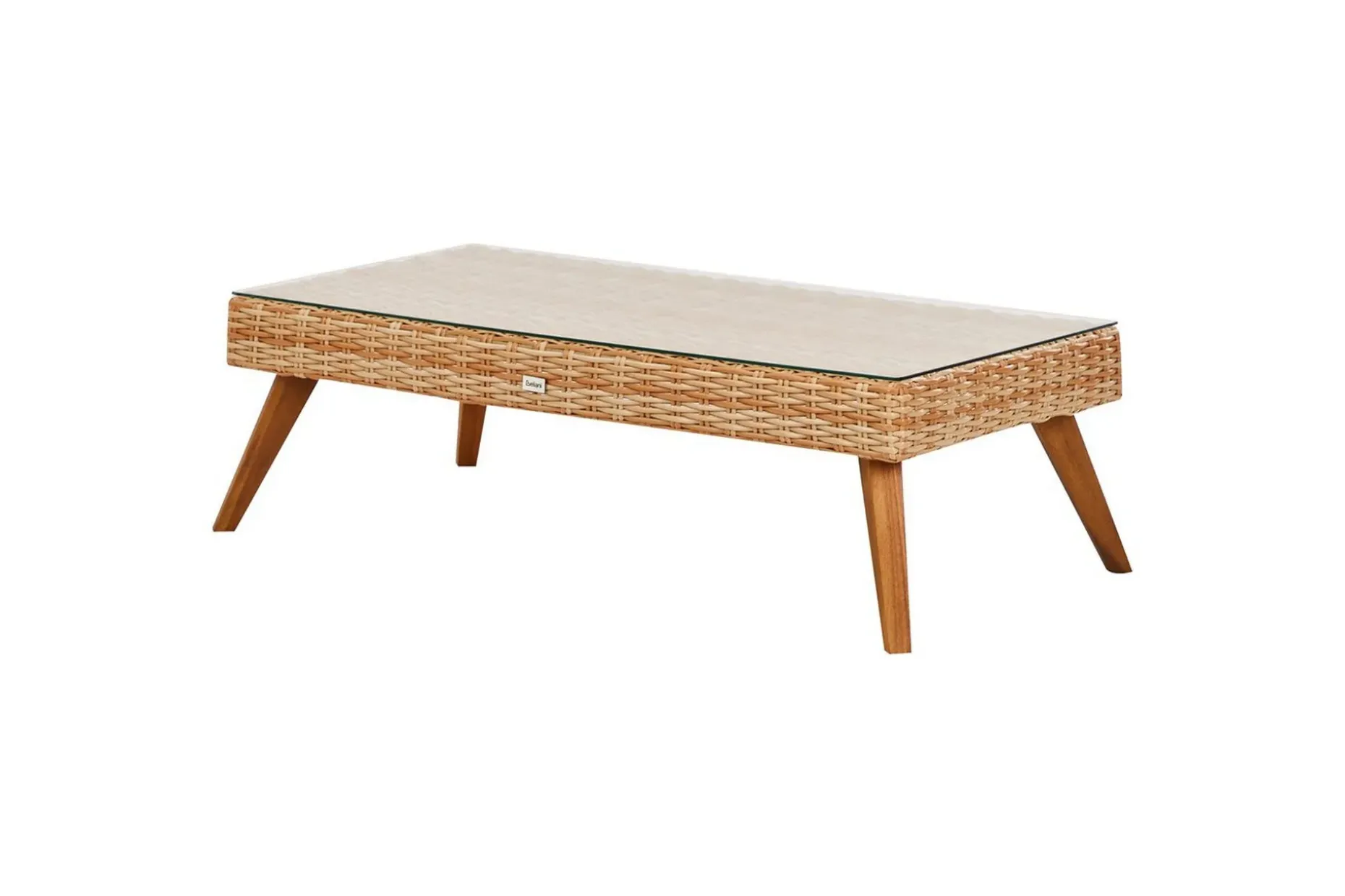 Loungegrupp med bord Vittoria Beige/vit/ljust trä, 5-Sits