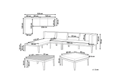 Loungegrupp med fotpall Bracciano 4-Sits