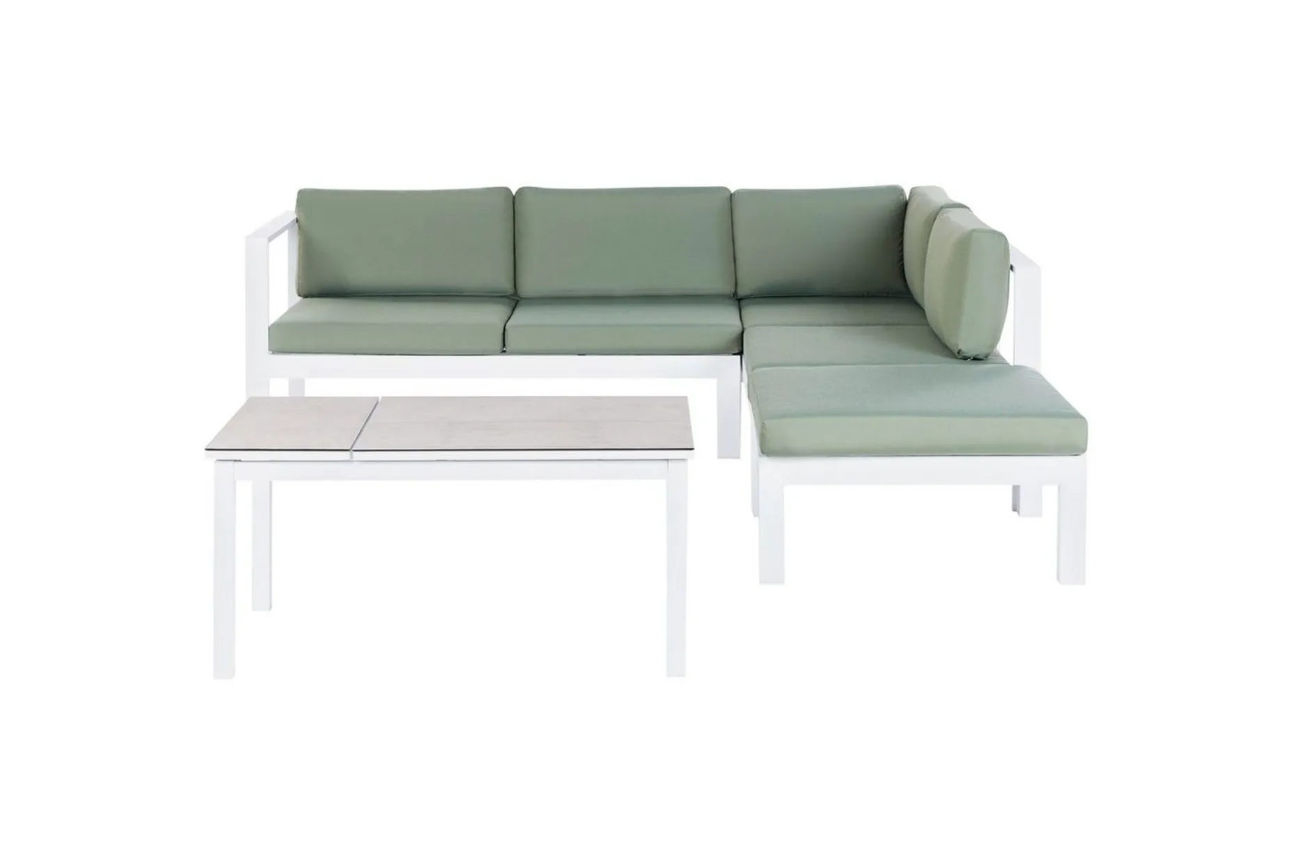 Loungegrupp 5-sits Messina Grön/vit/grå