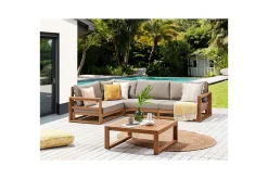 Loungegrupp Timor Ljus trä/beige, Ja, Högervänd