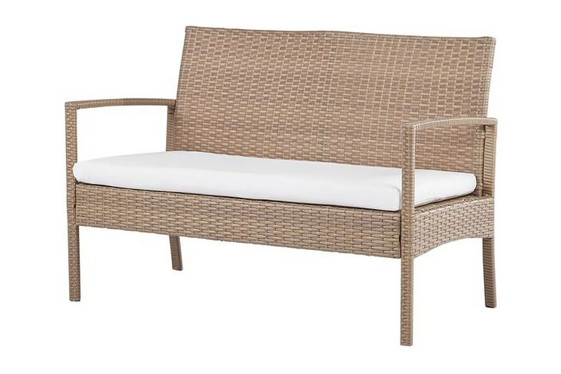 Loungegrupp Utomhus 4-sits konstrotting ljusbrun MARSALA