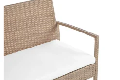 Loungegrupp Utomhus 4-sits konstrotting ljusbrun MARSALA