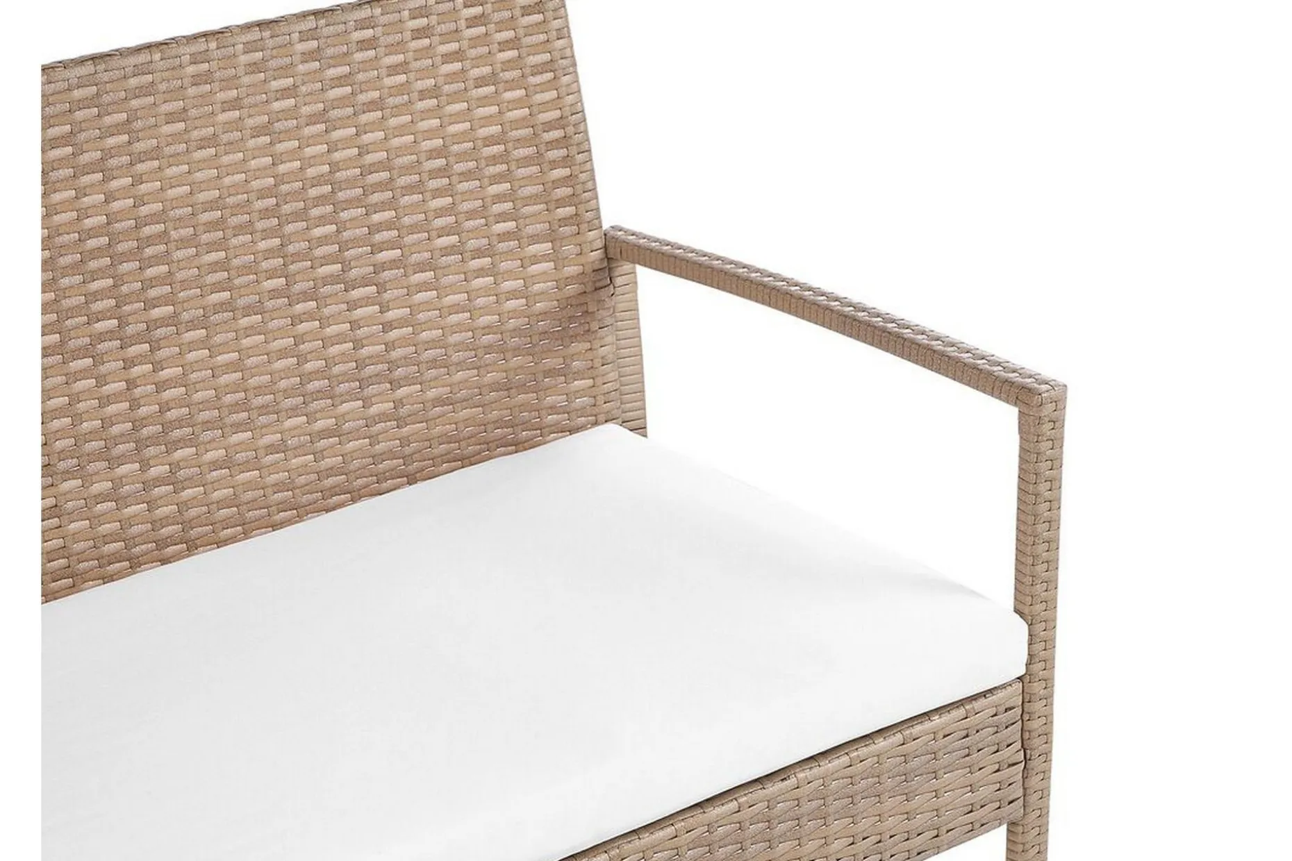 Loungegrupp Utomhus 4-sits konstrotting ljusbrun MARSALA
