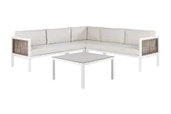 Loungegrupp Utomhus vit/brun BORELLO