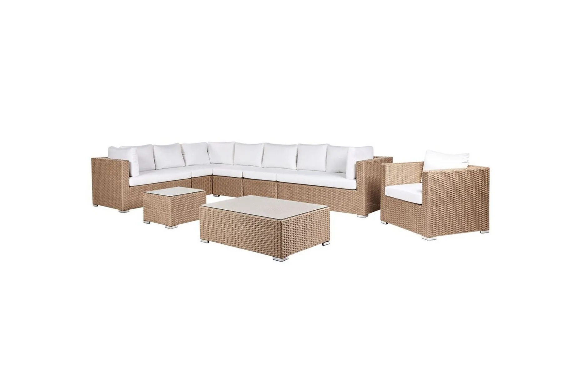 Loungegrupp XXL Beige/vit