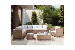 Loungegrupp XXL Beige/vit