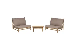 Loungeset Todi Ljus trä/Taupe