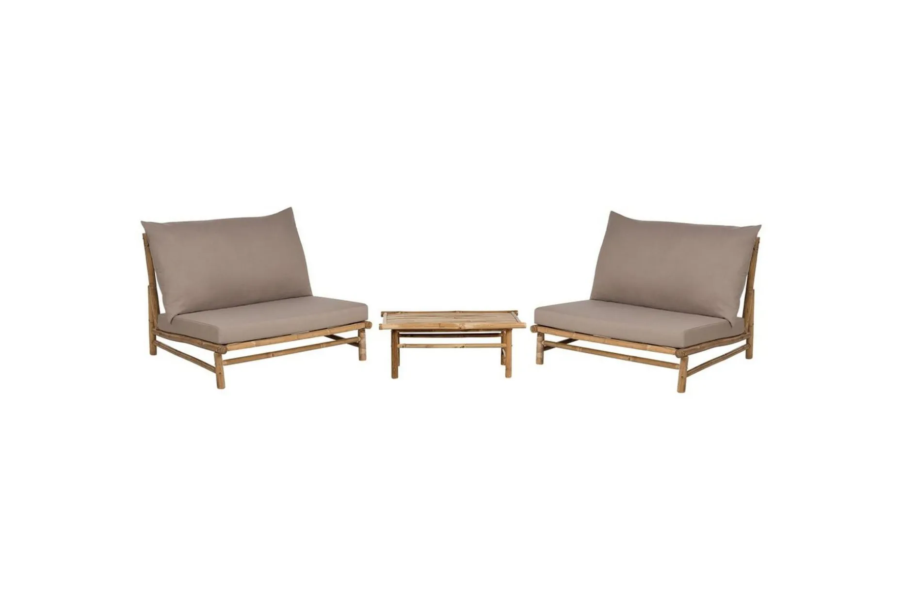 Loungeset Todi Ljus trä/Taupe