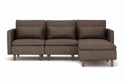 Lovis 3-sits Soffa med vändbar Divan i tyg
