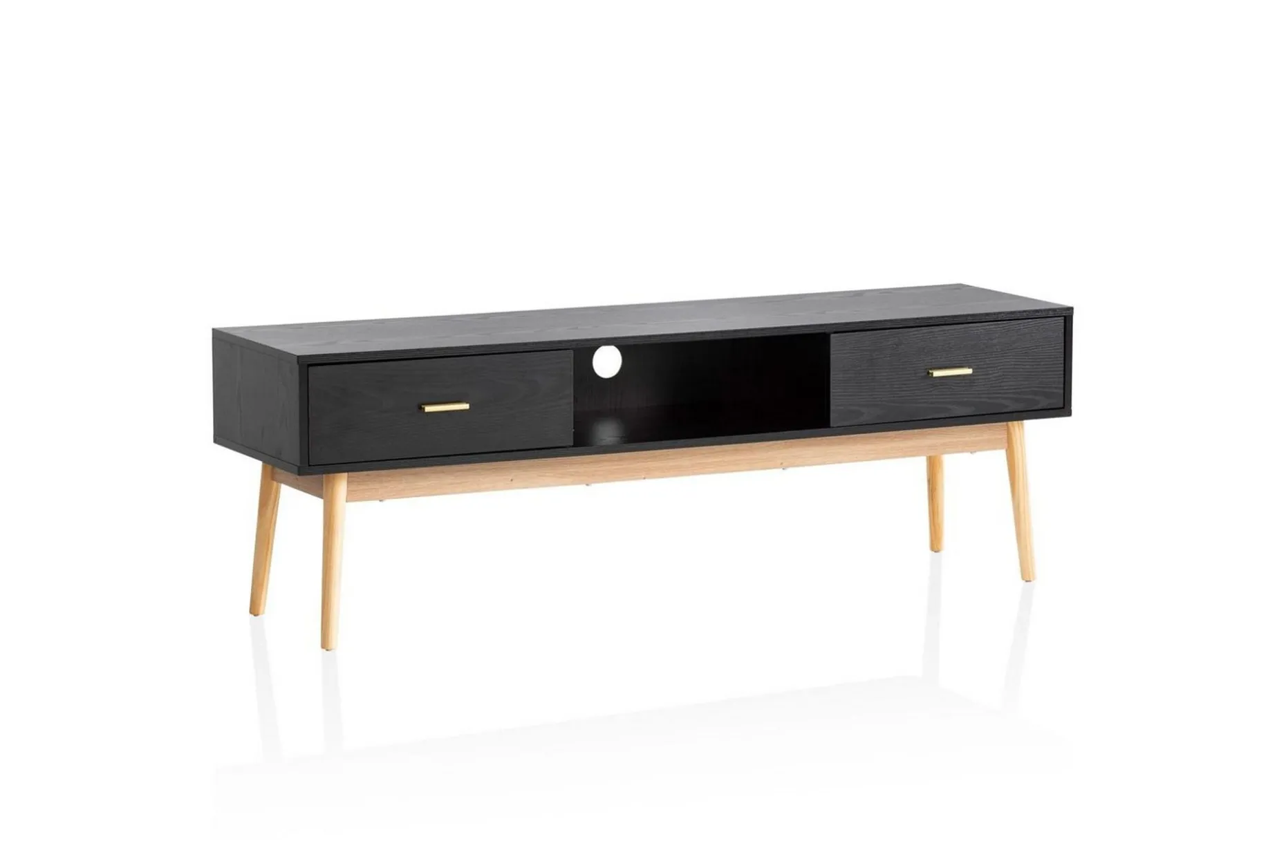 Lowboard Wohnling Ek folierad 2 lådor modern med förvaring modern