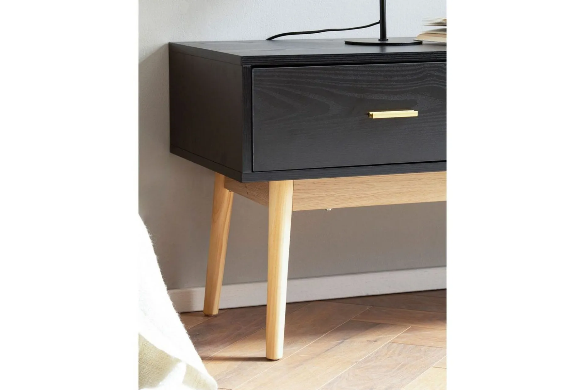 Lowboard Wohnling Ek folierad 2 lådor modern med förvaring modern
