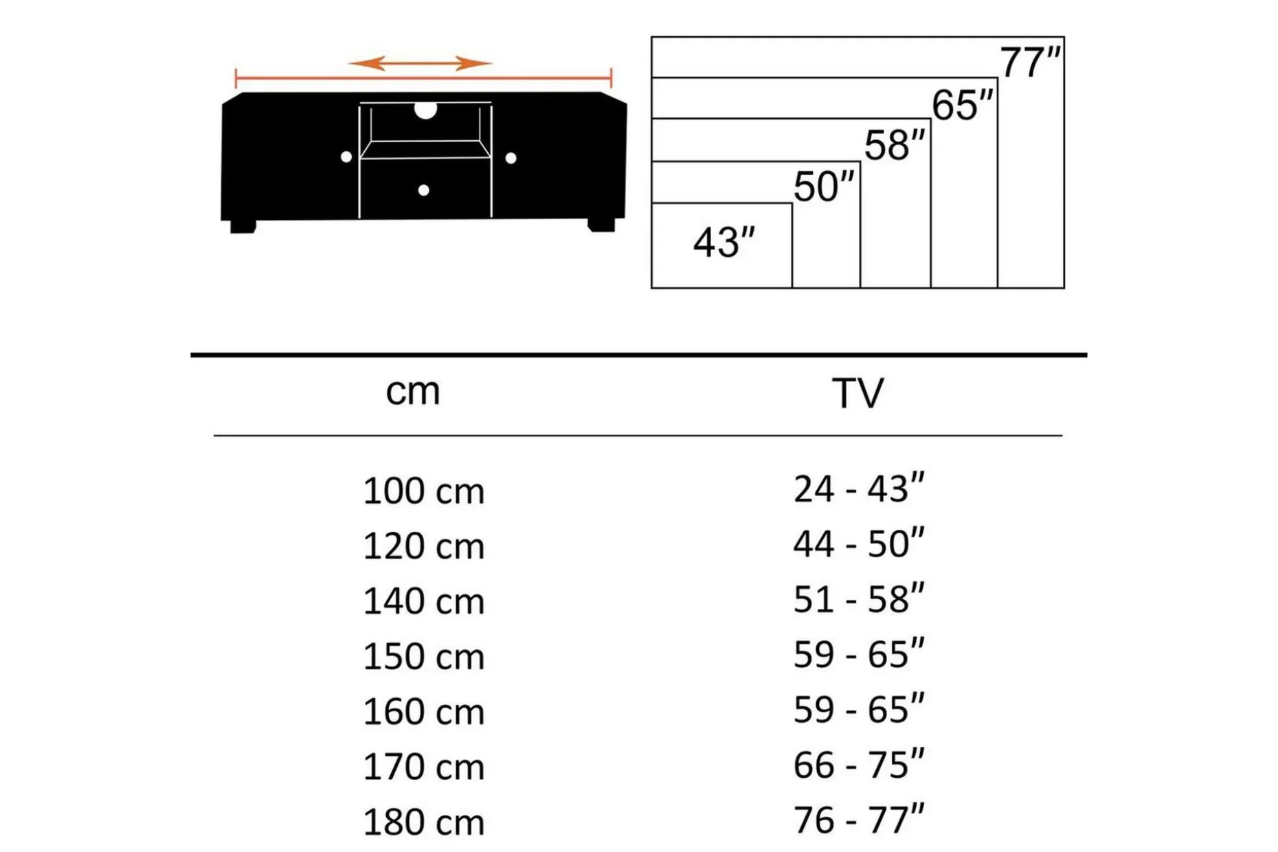 Lowboard Wohnling Massivt trä med förvaring, 3 dörrar, lantlig stil