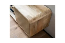 Lowboard Wohnling Massivt trä med 2 metall dörrar förvaringsbrickor industriell