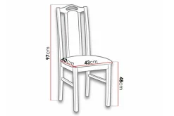 Lufti Matstol Black/Wood