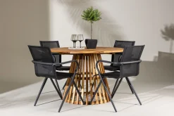 Lumpur Matgrupp Utomhus 110 cm Rund med 4 Alina Utestolar