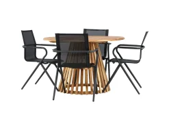Lumpur Matgrupp Utomhus 110 cm Rund med 4 Alina Utestolar