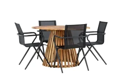 Lumpur Matgrupp Utomhus 110 cm Rund med 4 Alina Utestolar