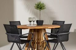 Lumpur Matgrupp Utomhus 110 cm Rund med 4 Alina Utestolar