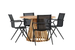 Lumpur Matgrupp Utomhus 110 cm Rund med 4 Alina Utestolar