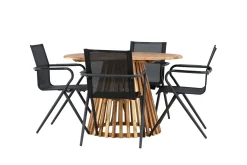 Lumpur Matgrupp Utomhus 110 cm Rund med 4 Alina Utestolar