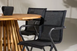 Lumpur Matgrupp Utomhus 110 cm Rund med 4 Alina Utestolar