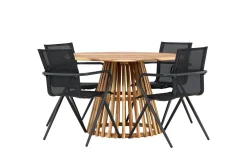 Lumpur Matgrupp Utomhus 110 cm Rund med 4 Alina Utestolar