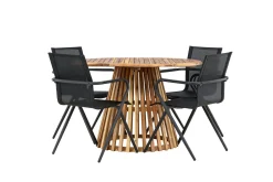 Lumpur Matgrupp Utomhus 110 cm Rund med 4 Alina Utestolar