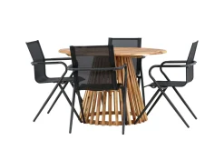 Lumpur Matgrupp Utomhus 110 cm Rund med 4 Alina Utestolar