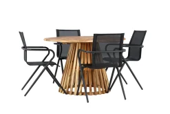Lumpur Matgrupp Utomhus 110 cm Rund med 4 Alina Utestolar