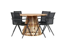 Lumpur Matgrupp Utomhus 110 cm Rund med 4 Alina Utestolar