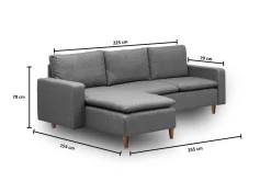 Lungo Soffa m. Divan 4-sits