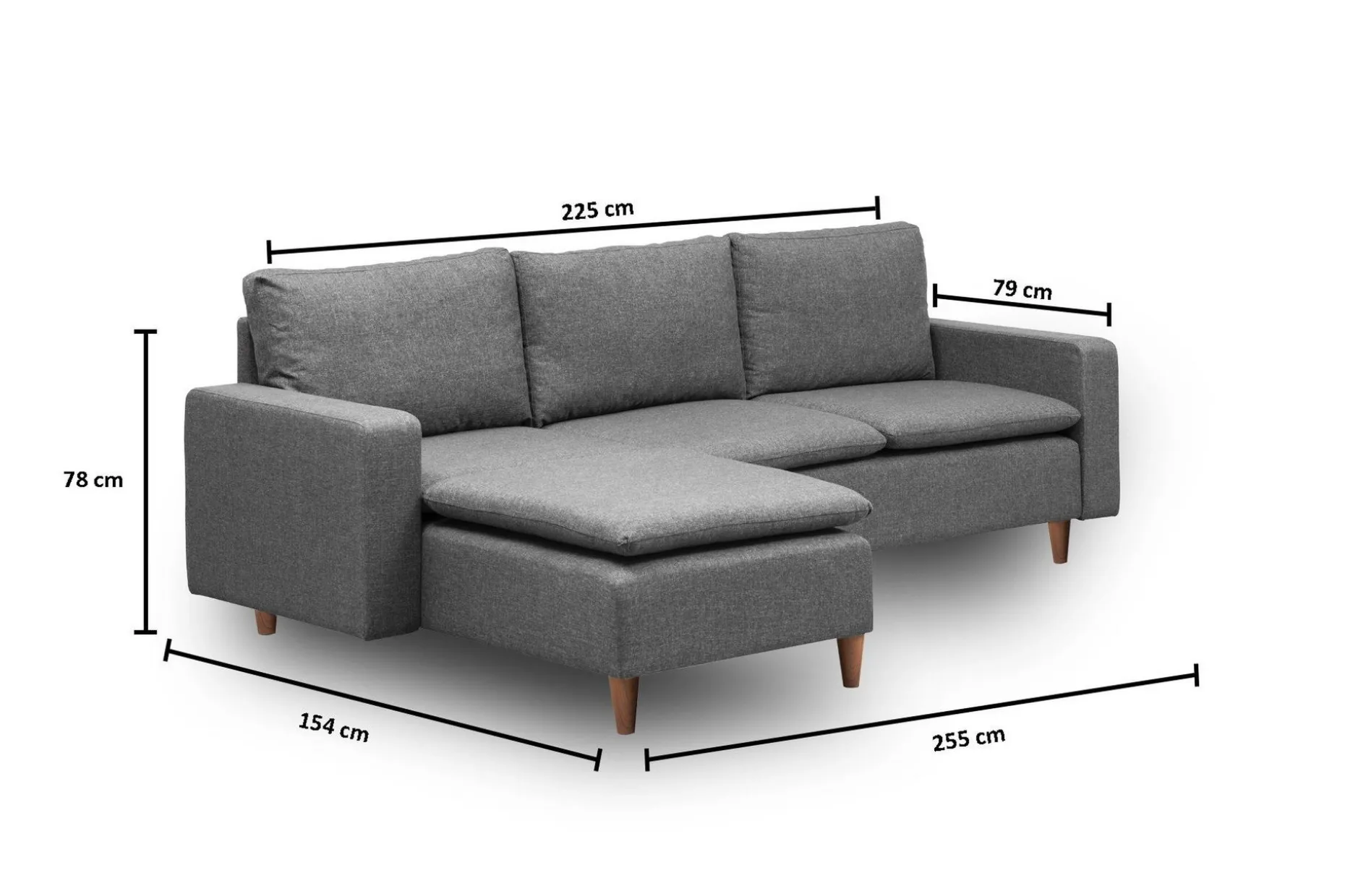 Lungo Soffa m. Divan 4-sits
