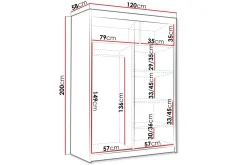Lungos Garderob 120x200 cm