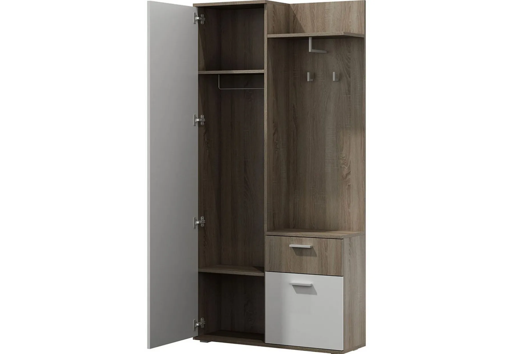 Lux Garderob 97x30x195 cm LED-belysning