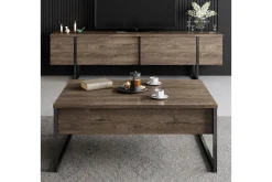 Luxe Soffbord 90x40 cm Brun/Svart